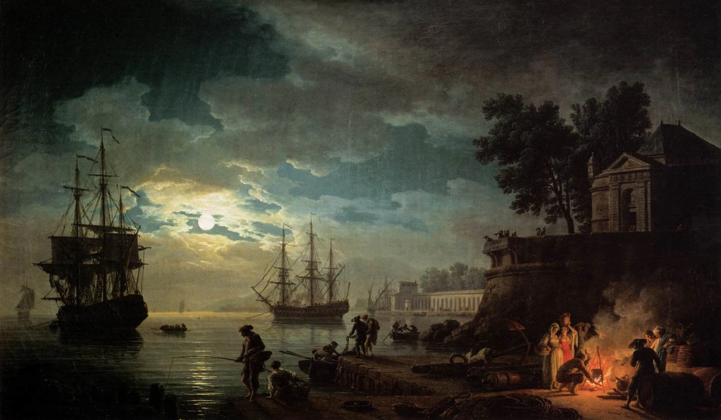  169-Scena di un porto al chiaro di luna-Musée du Louvre, Paris 